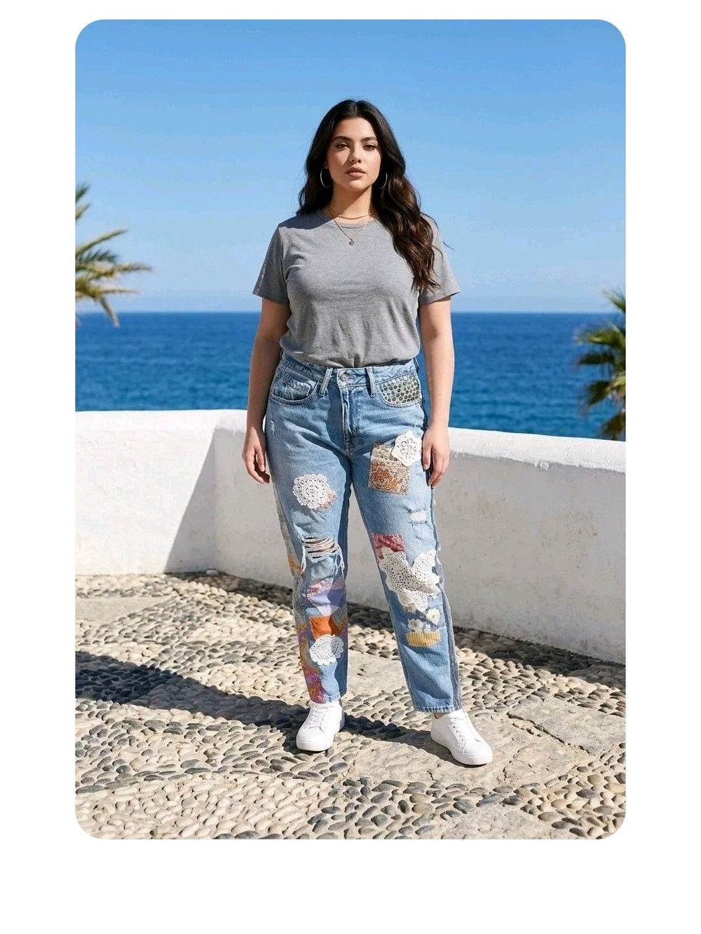 OOAK PATCHWORK JEANS Sz 12-16